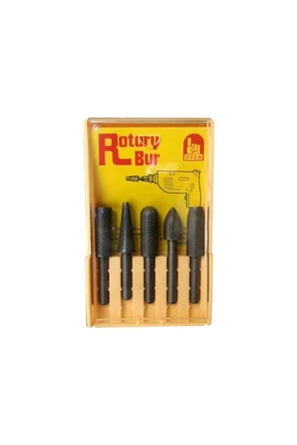 Rotary Bur Matkap Uçlu Eğe 5 Li Takim ürün görseli 1