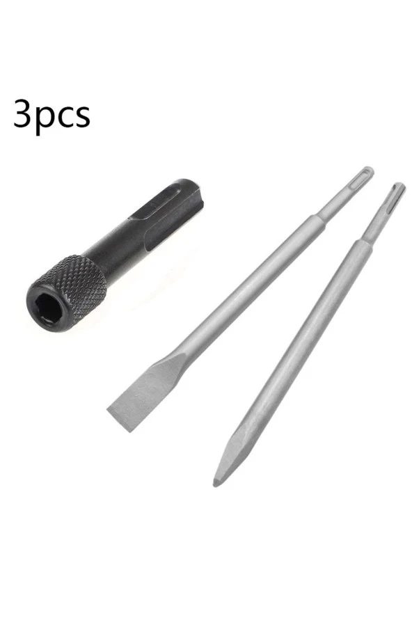 Depolife Kırıcı Delici Matkap Için Sds Plus Matkap Uç Seti Murç Keski 1/4 Hex Vidalama Adaptörü 3 Parça ürün görseli 1