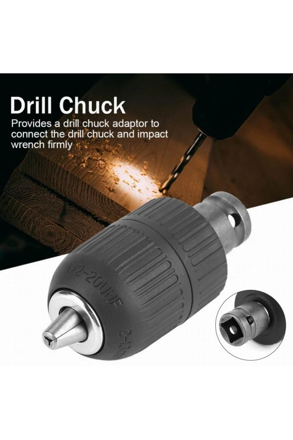 Depolife 1/2 Matkap Için Chuck Mandrenli Adaptör Somun Sökme Sıkma Makinesi Için Mandrene Dönüştürme Paratı ürün görseli 1