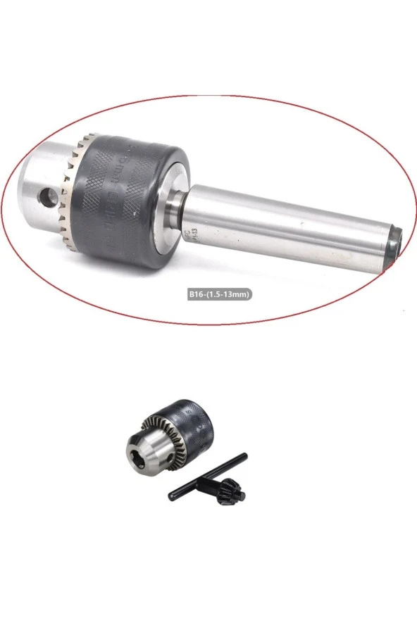 Depolife 1.5-13mm B16 Mandren Konik Matkap Aynası Çelik Anahtarlı Mandiren ürün görseli 1