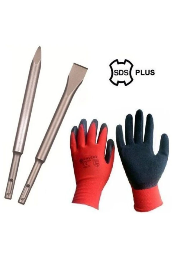 Depolife Kesici Kırıcı Delici Uç Ve Eldiven Seti Sds Plus Keski Hilti Ucu Seti Keski Murç ürün görseli 1