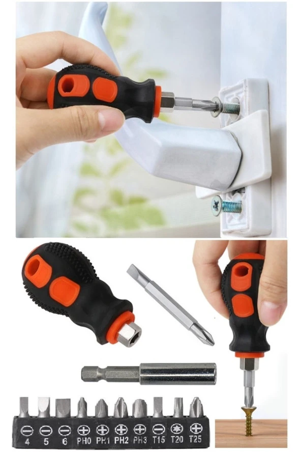 Depolife Tornavida Uç Seti Mıknatıslı Uzatma Altıgen Bits Adaptörü 1/4 Hex Vidalama Uç Seti ürün görseli 1
