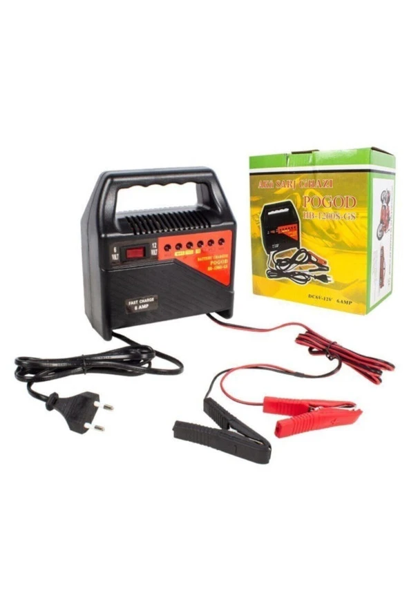 OEM Pogod Hb-1260s-gs 6 Volt - 12 Volt 6 Amper Ledli Göstergeli Akü Şarj Cihazı ürün görseli 1
