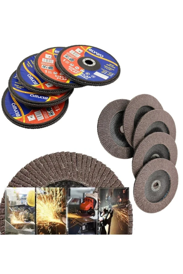 PTTAVM: Depolife 180mm flap disk zımpara Seti taşlama makinesi
