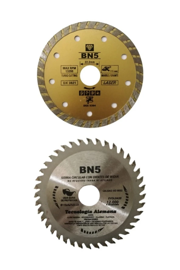 BN5 Ahşap Kesici Mermer Fayans Kesme 115 Mm Disk Seti Spiral Taşlama Kesici Diskleri ürün görseli 1