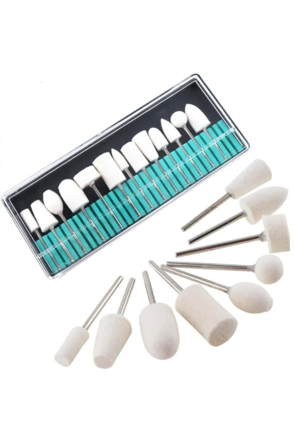 Dremel Proxxon Uyumlu 12 Parça Parlatma Cilalama Için Mini Polisaj Yün Keçe Seti ürün görseli 1