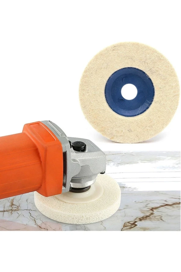 Depolife Yün Keçe Diski Sıkıştırılmış Parlatma Keçesi Avuç Taşlama Spiral Için Naturel Yün Keçe Disk 115mm ürün görseli 1