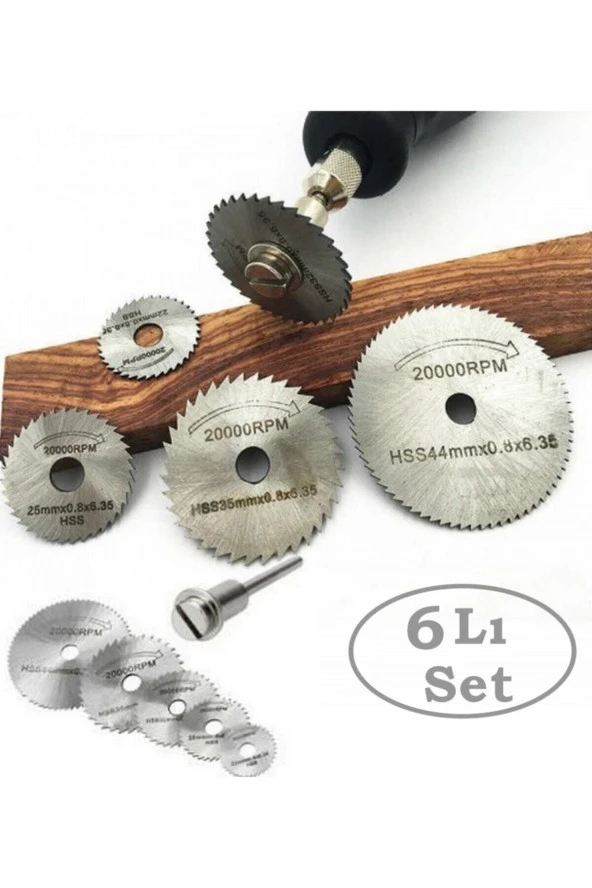 Depolife Dremel Matkap Testere Diski 6 Parça Set Ince Kesim Mini Testere Hobi Testeresi Matkap Ucu Testeresi ürün görseli 1