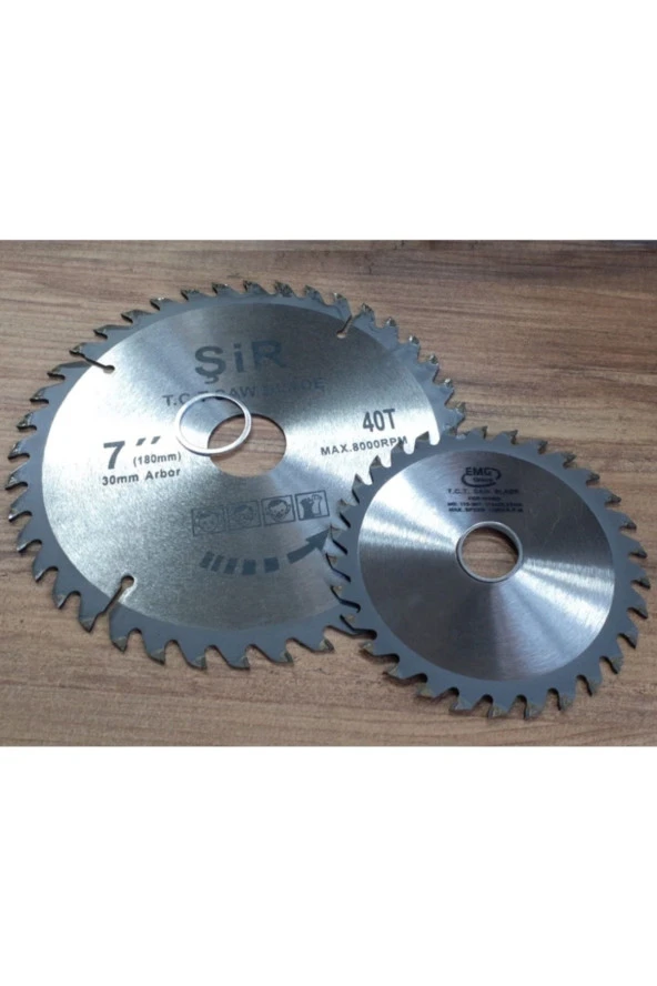Depolife 180mm ve 115mm Ahşap Sunta Kesme Diski Elmaslı Turbo Kesici Daire Testere Tct Blade 2li Set ürün görseli 1