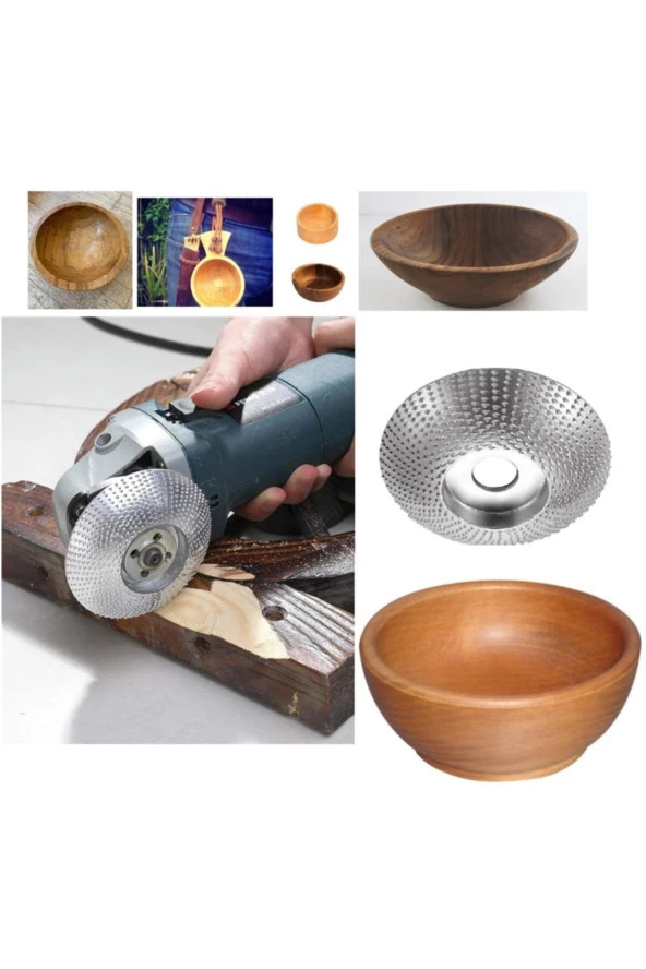 Depolife Wood Ahşap Törpü Eğe Diski 85mm Kuksa Tabak Bardak Oyma Oval Çerezlik Için Kubbeli Silindir Yapı ürün görseli 1