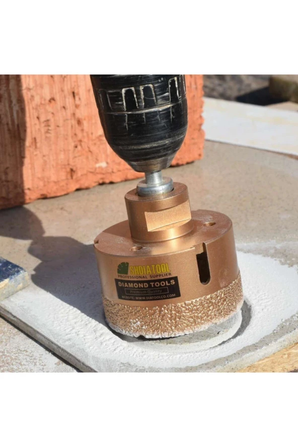 Mermer Granit Panç M14 Fayans Beton Pancı 50mm Sarı Elmas Delme Ucu Avuç Taşlama Uyumlu Karot ürün görseli 1