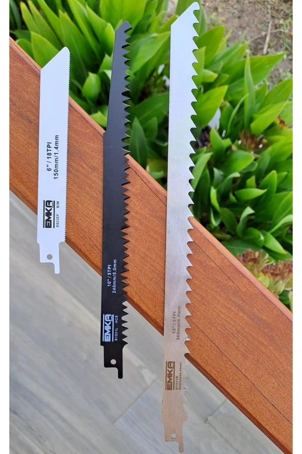 Depolife Tilki kuyruğu testere seti Metal Ahşap Kemik Kesme 3lü Tilki Kuyruğu bıçakları Paslanmaz seri ürün görseli 1