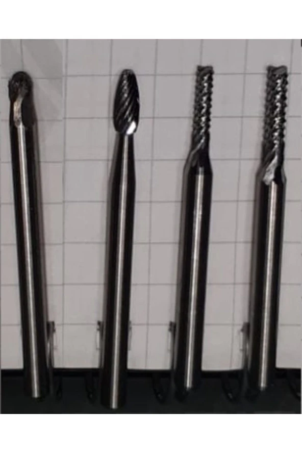 Depolife Cnc Freze Için Kesici Karbür Uç Seti Yoğun Çelik Ahşap Metal Alüminyum Pleksi Carbide Tungsten 4 Lü ürün görseli 1