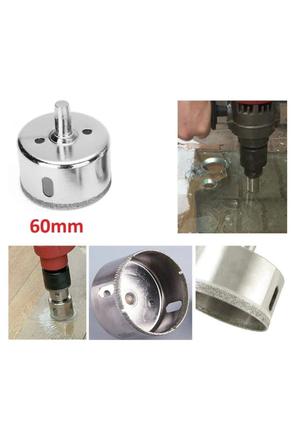 Depolife Granit Mermer Fayans Seramik Delme Elmas Ucu 60 Mm Karot Uç ürün görseli 1