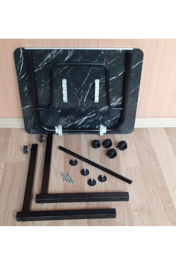 Depolife Tekerlekli Laptop Bilgisayar Çalışma Masası Eğim Yükseklik Ayarlı Akrobat Koltuk Sehpası ürün görseli 1
