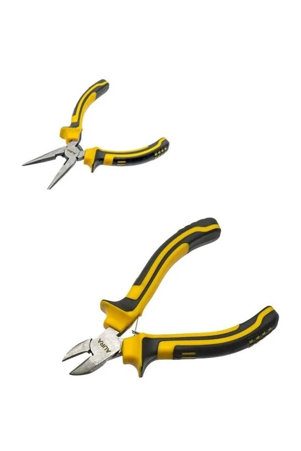 Depolife Diagonal Yaylı Çelik Mini Gargaburun Pense Yan Keski 2 Parça Elektronikçi Seti ürün görseli 1