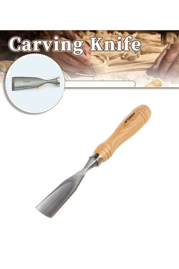 Depolife Ahşap Oyma konik ıskarpela Bıçak Kaşık Kuksa Oval Oyma Yontma Bıçağı 25mm ürün görseli 1