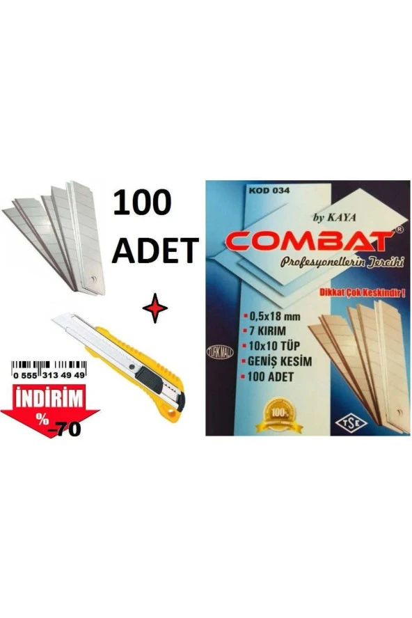 Depolife Falçata Bıçağı Maket Bıçak Ağzı 10 Kutu 100 Adet 0.35mm Falcata Yedeği ürün görseli 1