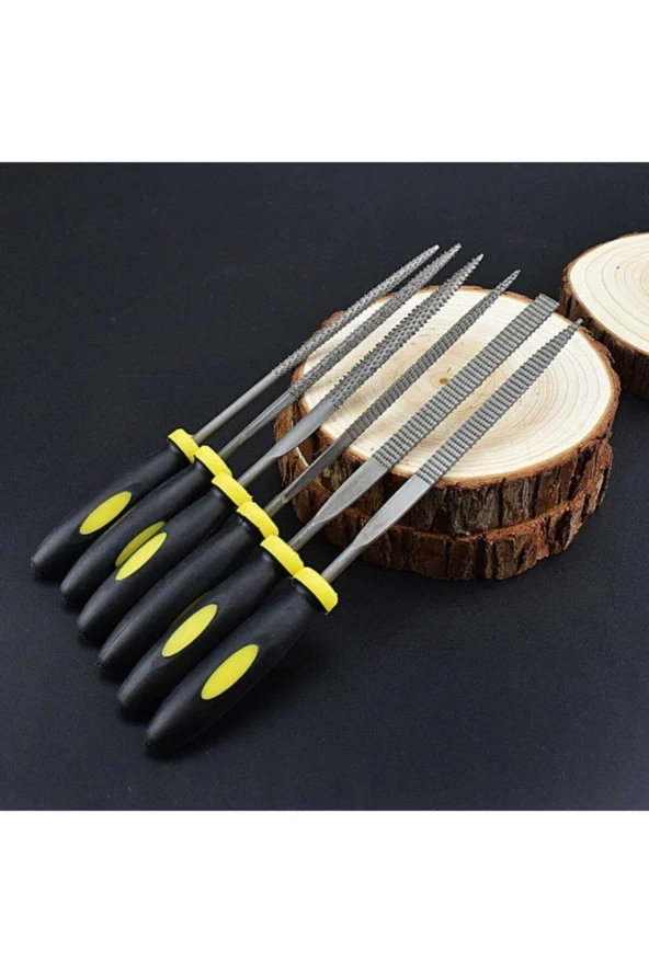 Depolife Mini Törpü Eğe Seti Plastik Saplı 14cm Ahşap Için Törpü 6 Parçalı Karbon Ege Takımı ürün görseli 1