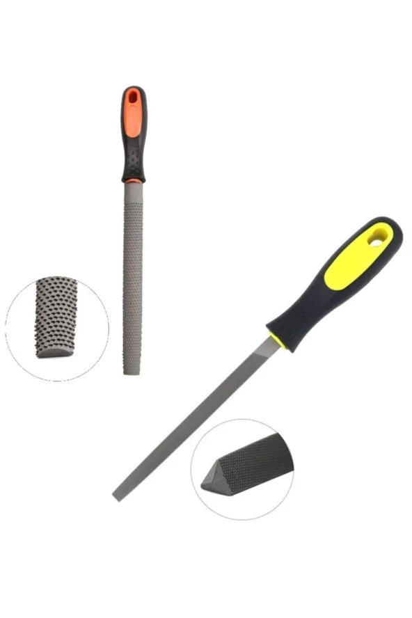 Depolife Üçgen Saplı Eğe Ve Balık Sırtı Törpü Seti Büyük Boy 32cm Ege Takımı 2 Parça ürün görseli 1