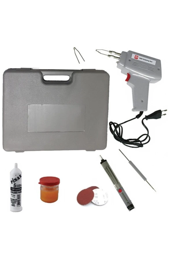 Depolife Çantalı 100w Tabanca Havya Seti Lehim Makinası Pompa Pasta Zımpara Yedekli Bakır Sargı Professional ürün görseli 1