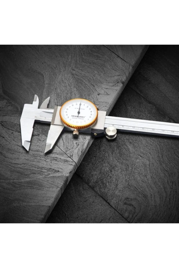 Depolife Hassas Göstergeli Kumpas Paslanmaz Çelik Sürmeli Kaliper Ölçer Mikrometre 150mm / 0.02mm ürün görseli 1