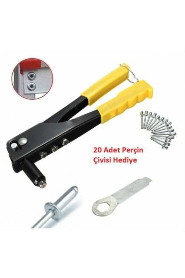 Depolife Pop Perçin Makinası Metal Perçin Tabanca Aleti Perçin Civili 4 Başlıklı Mekanik Hobi Professional ürün görseli 1