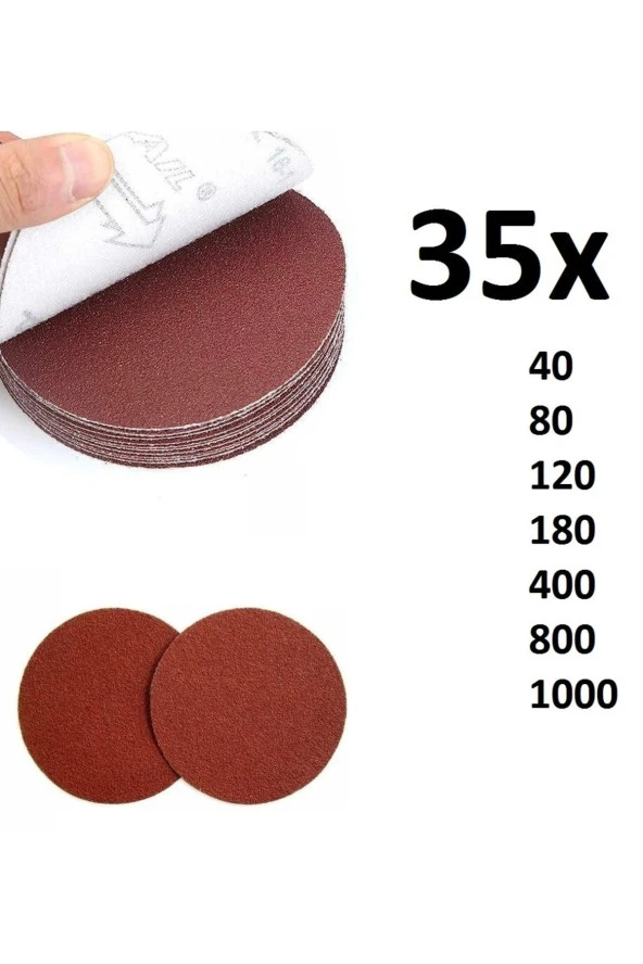 Depolife 115mm Cırtlı Zımpara Seti 35 Adet 40 - 1000 Kum Karışık Zımpara Seti Polisaj Pas Aşındırma ürün görseli 1