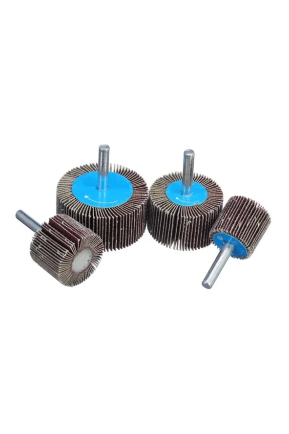 Depolife Mop Zımpara Saplı Silindir Zımpara Seti 4 Parça 80 Kum Daire Zımpara Takımı Ahşap Metal Zımparalama ürün görseli 1