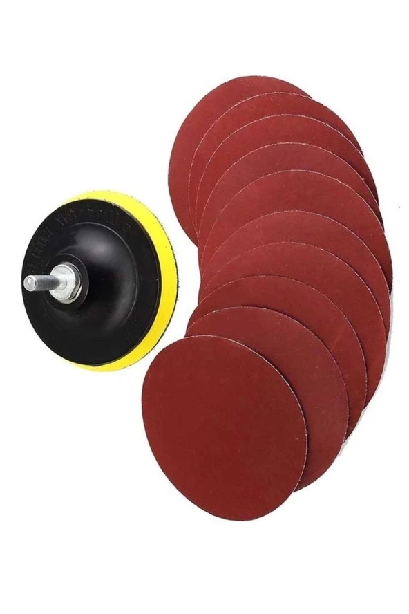 Depolife 115mm Cırt Taban 20 Adet Zımpara Takımı 1000 Kum 800 Kum Kuru Zımpara Seti Matkap Adaptörlü Polisaj ürün görseli 1