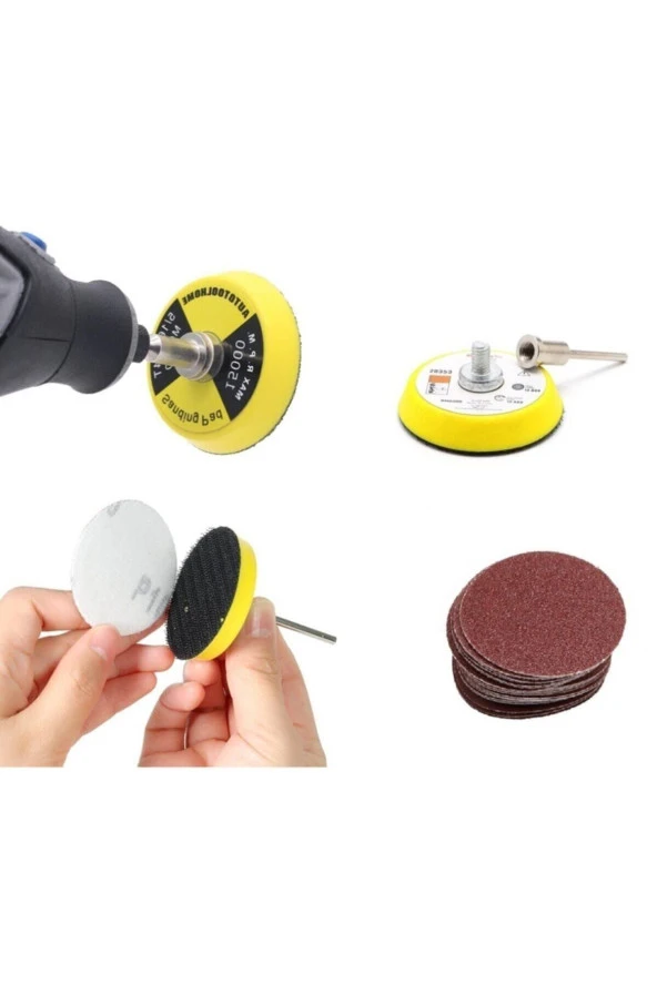 Depolife Dremel Proxxon Lotus Swazer Banco Mac Allister Hobi Makinesi Uyumlu Cırt Zımpara Seti 10'lu ürün görseli 1