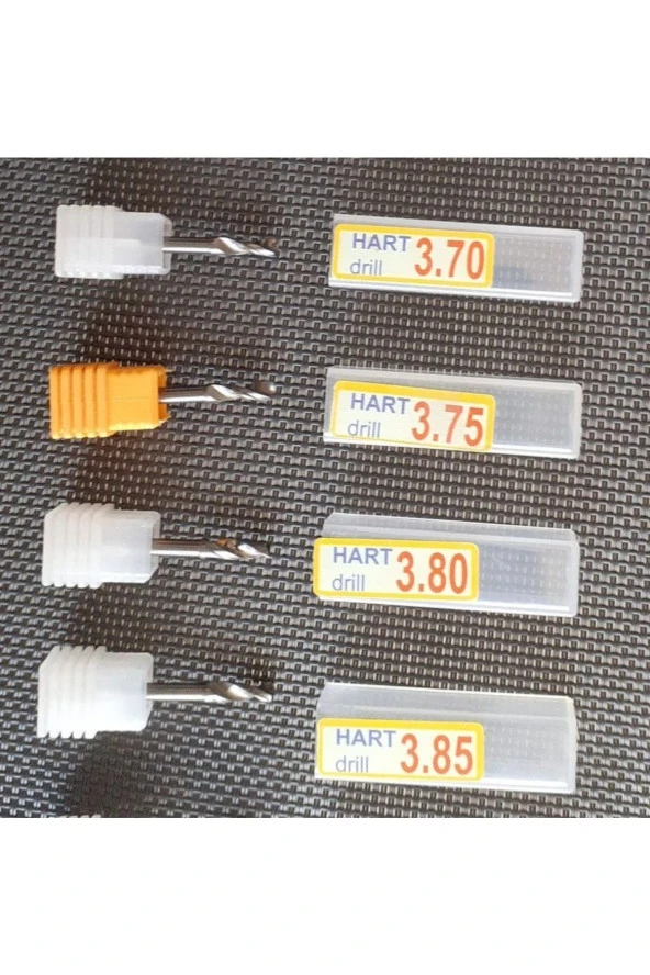 Depolife Kalıpçı Tornacı Delme Cnc Router Kesici Karbür Uç Seti 3.70mm 3.75mm 3.80mm 3.85 Carbide Matkap 4lü ürün görseli 1