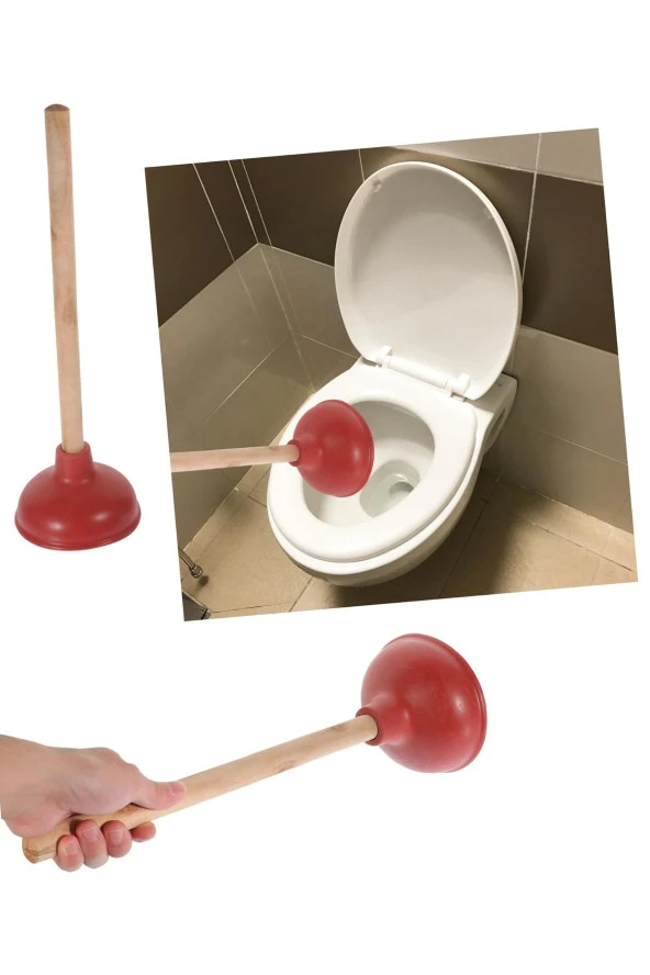 Depolife banyo klozet pompası kaucuk güçlü vakum pompası tuvalet lavabo evye pisivar tıkanık açma ürün görseli 1