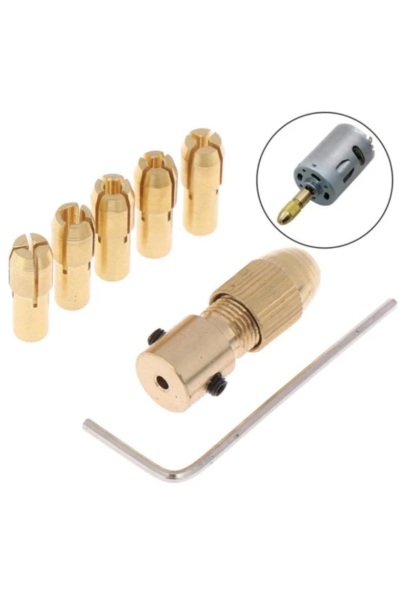 Depolife Motor Için Küçük 3 Çene Pesnli Mandren 3.2mm Motor Girişli Okul Proje Ödev Uygulama Hobi ürün görseli 1