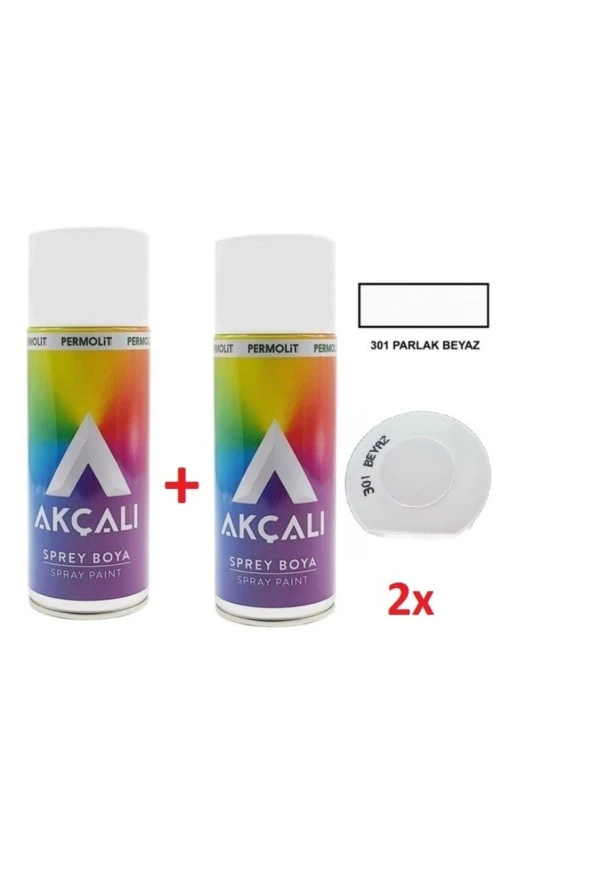 Depolife Akçalı Sprey Boya Parlak Beyaz 301 400 Ml Tüp 2 Adet ürün görseli 1