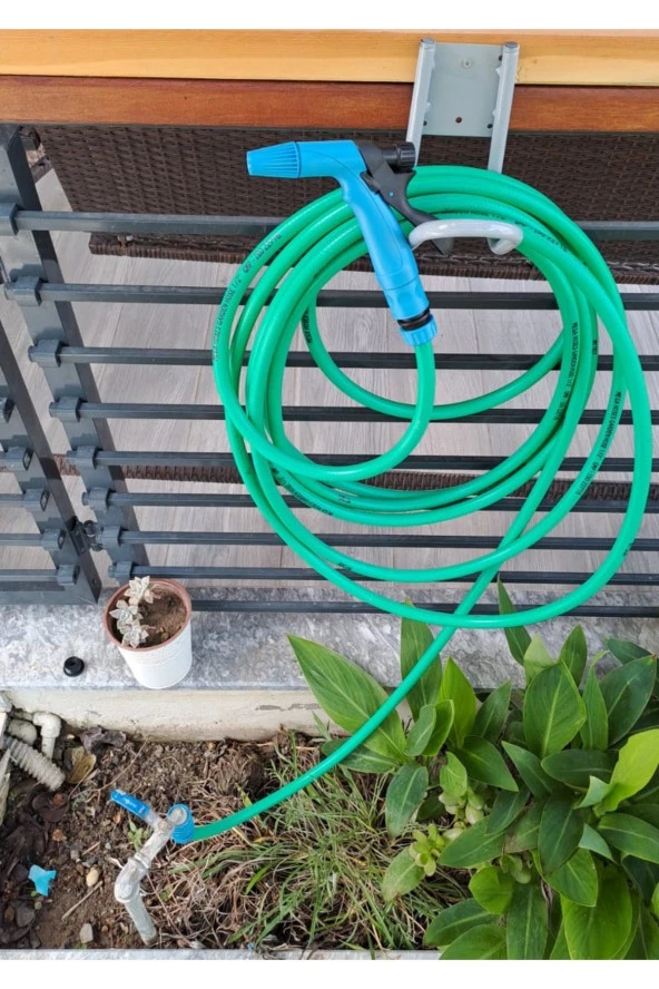 Depolife Bahçe Sulama Hortum Seti Sarma aparatı Tabanca fıskiye yağmurlama Başlık bağlatı kaplin seti ürün görseli 1
