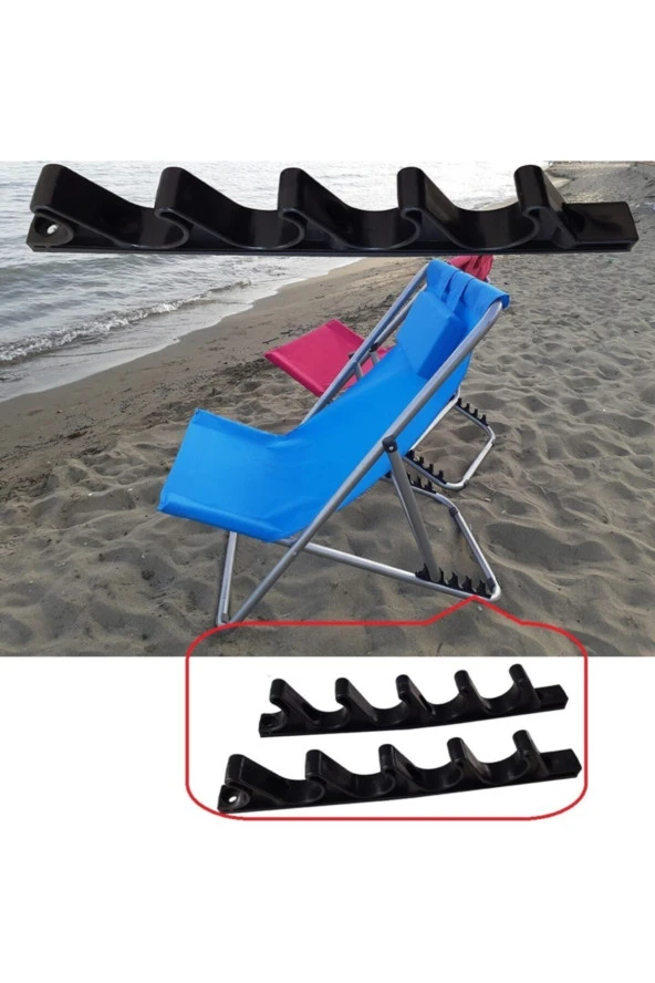 Depolife Şezlong Montaj Plastiği 5 Kademe Ayarlı Montaj Yedek Parça 2 Adet Sezlong Için Ayar Montaj Aparatı ürün görseli 1