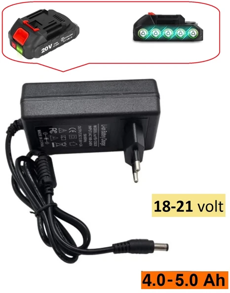 Depolife Şarjlı Matkap Için Batarya Şarj Adaptörü  18v 20v 48v 58v Li-on Pil Şarj 200mah Üniversal ürün görseli 1