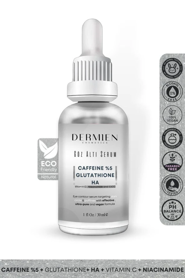 Göz Altı Aydınlatıcı, Kırışıklık Karşıtı Serum Caffeine %5, Glutathione, Ha, Vitamin C, Niacinamide ürün görseli 1