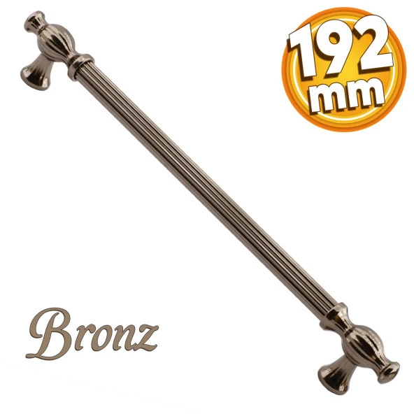 Kesir Mobilya Mutfak Dolabı Çekmece Dolap Kapak Kulpu Kulbu Bronz 192 mm Metal Kulp ürün görseli 1
