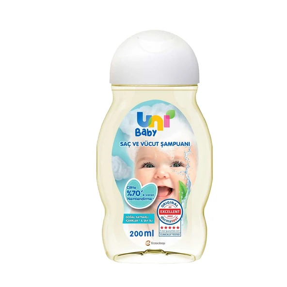 Uni Baby saç ve vucut Şampuanı 200 Ml ürün görseli 1