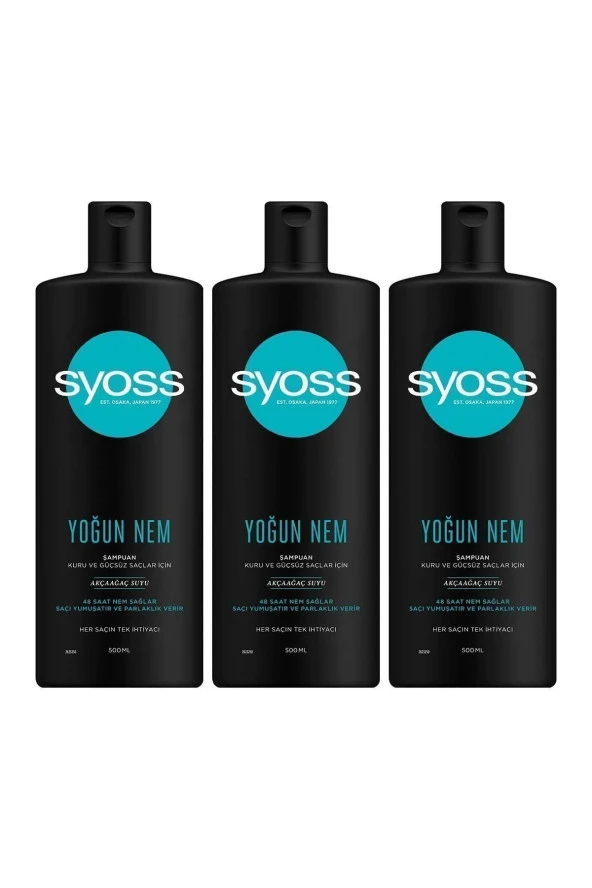 Syoss Yoğun Nem Şampuan 500 ml X 3 Adet ürün görseli 1