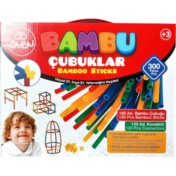 Bu-Bu Bambu Çubukları 300 Parça - Resim 2