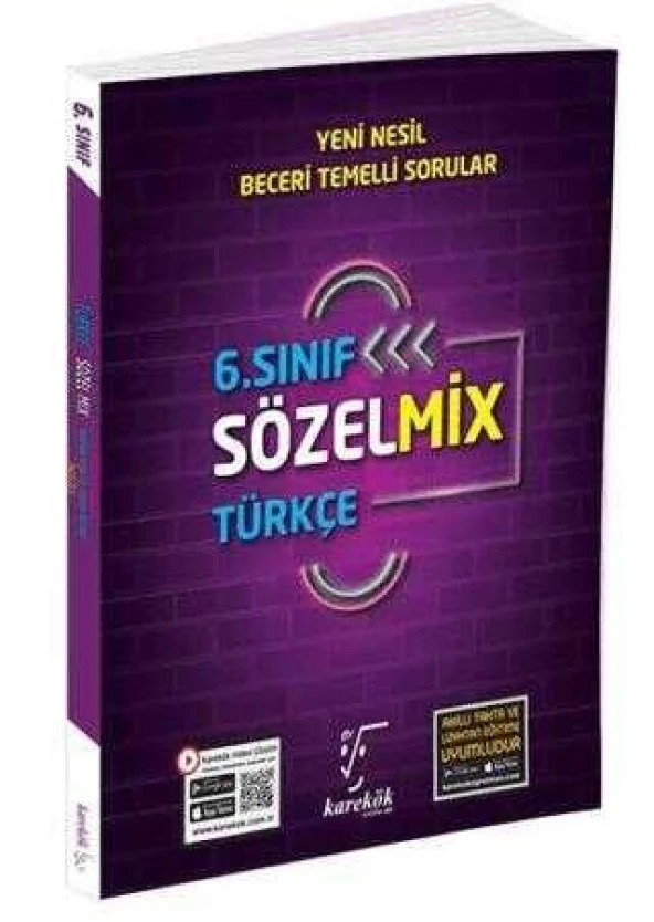 6.Sınıf Türkçe Sözel Mix Soru Bankası Karekök Yayınları ürün görseli 1