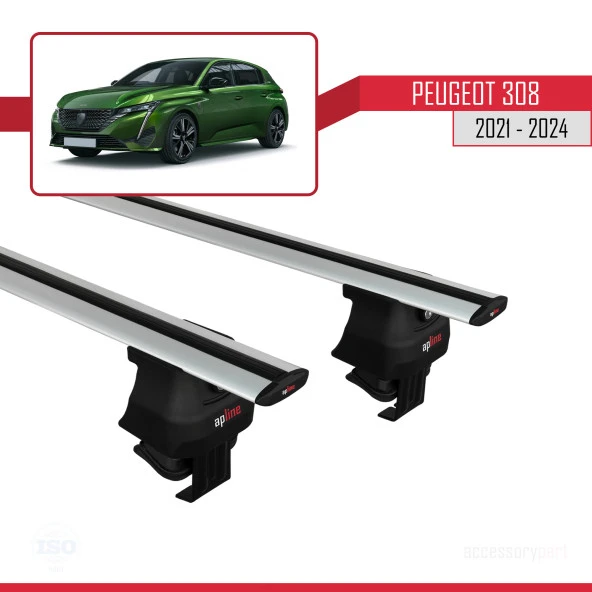 Peugeot 308 2021 ve Sonrası ile Uyumlu ACE-4 Ara Atkı Tavan Barı GRİ ürün görseli 1