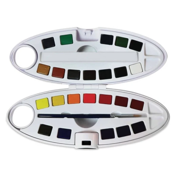 Pebeo Watercolour Aquarelle Fine Sulu Boya 24 Renk Oval Palet ürün görseli 1