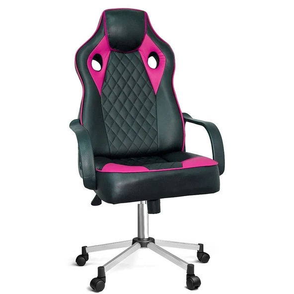 Türksit Spider Oyuncu Koltuğu Metalik Gri Boyalı Ayak Pembe ürün görseli 1