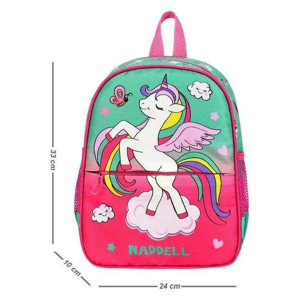 Waddell Pembe Unicorn Desenli Anaokulu Kreş Sırt Çantası 24108 ürün görseli 1