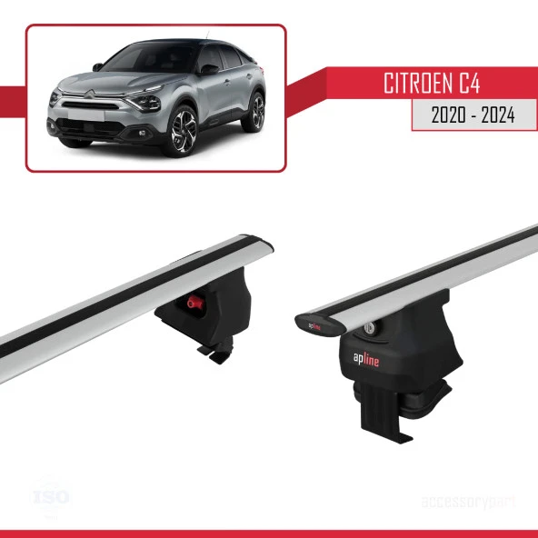 Citroen C4 2020 ve Sonrası ile uyumlu ACE-4 Ara Atkı Tavan Barı GRİ ürün görseli 1