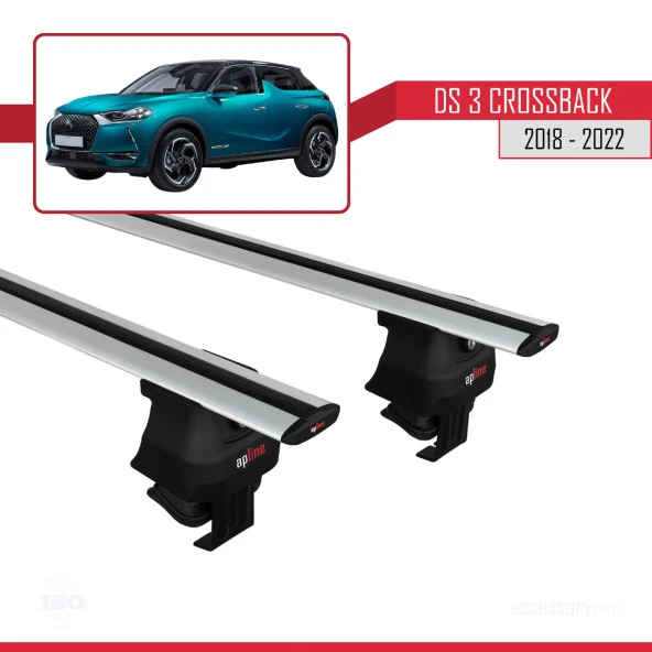DS 3 Crossback 2018-2022 Arası ile uyumlu ACE-4 Ara Atkı Tavan Barı GRİ ürün görseli 1